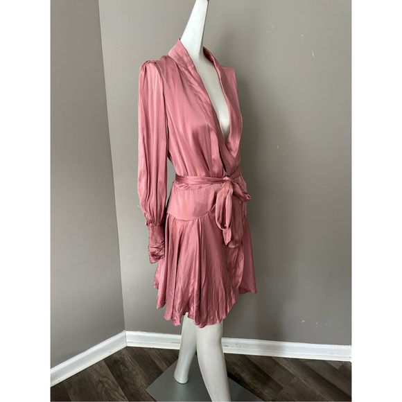 Zimmermann Pink Satin Mini Dress - Picture 7 of 9
